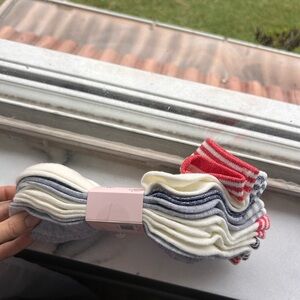 P.J. Salvage Kids Striped Socks - Red, Gray, and White